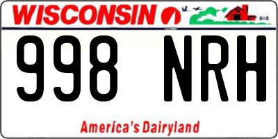 WI license plate 998NRH