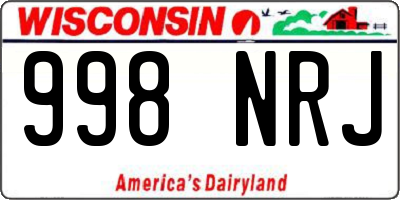 WI license plate 998NRJ
