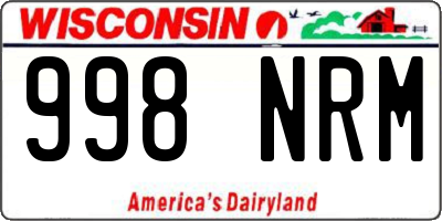 WI license plate 998NRM