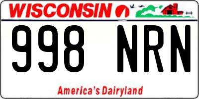 WI license plate 998NRN