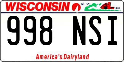 WI license plate 998NSI