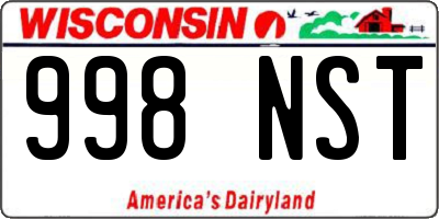 WI license plate 998NST