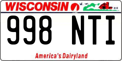WI license plate 998NTI