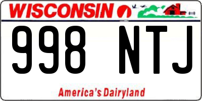 WI license plate 998NTJ