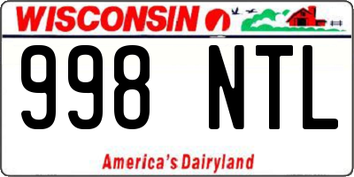 WI license plate 998NTL