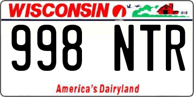 WI license plate 998NTR