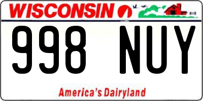 WI license plate 998NUY