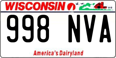 WI license plate 998NVA