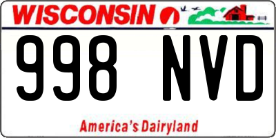 WI license plate 998NVD