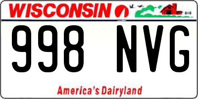 WI license plate 998NVG