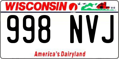 WI license plate 998NVJ
