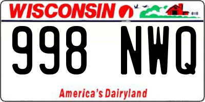 WI license plate 998NWQ