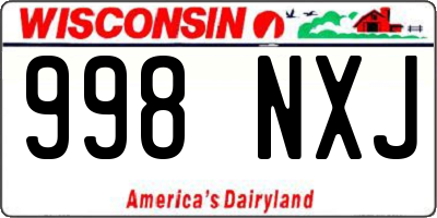 WI license plate 998NXJ