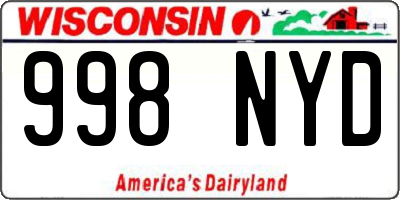 WI license plate 998NYD