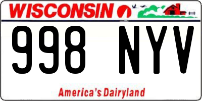 WI license plate 998NYV