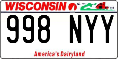 WI license plate 998NYY