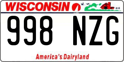 WI license plate 998NZG