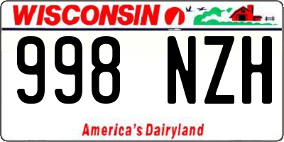 WI license plate 998NZH
