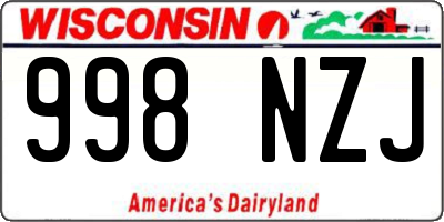 WI license plate 998NZJ