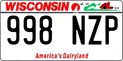 WI license plate 998NZP