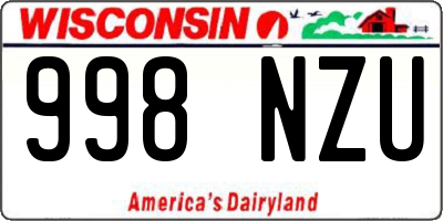 WI license plate 998NZU