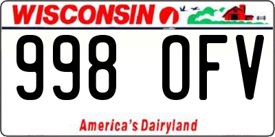 WI license plate 998OFV