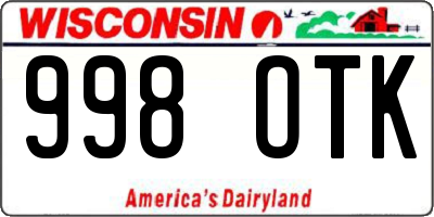 WI license plate 998OTK