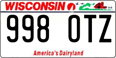 WI license plate 998OTZ