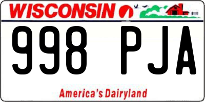 WI license plate 998PJA