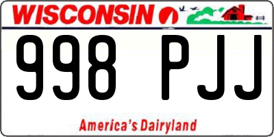 WI license plate 998PJJ