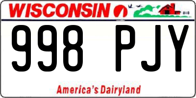 WI license plate 998PJY