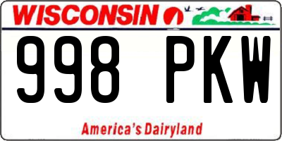 WI license plate 998PKW