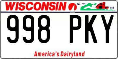 WI license plate 998PKY