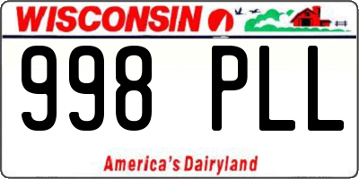 WI license plate 998PLL