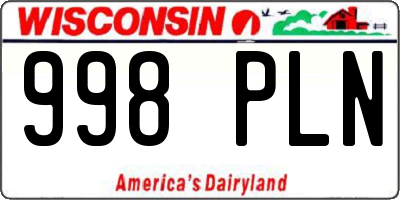 WI license plate 998PLN