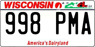 WI license plate 998PMA
