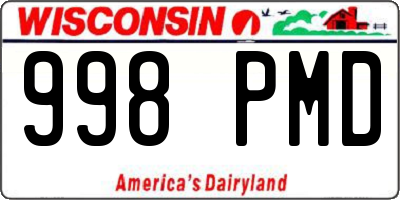 WI license plate 998PMD