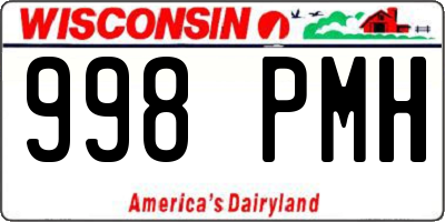 WI license plate 998PMH