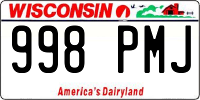 WI license plate 998PMJ