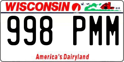 WI license plate 998PMM