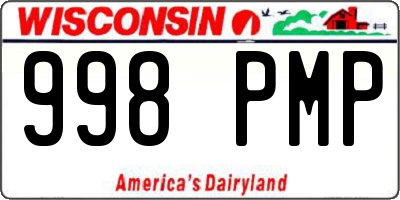 WI license plate 998PMP