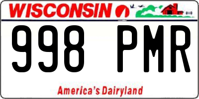 WI license plate 998PMR