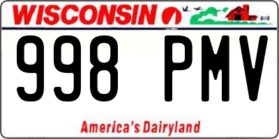 WI license plate 998PMV