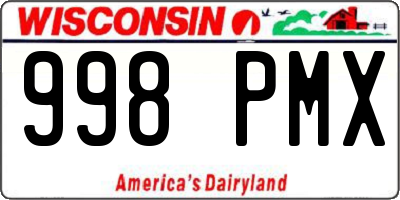 WI license plate 998PMX