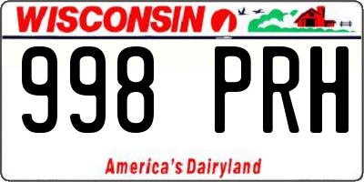 WI license plate 998PRH