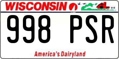 WI license plate 998PSR