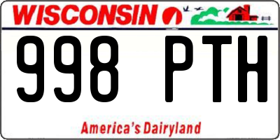 WI license plate 998PTH