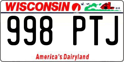 WI license plate 998PTJ