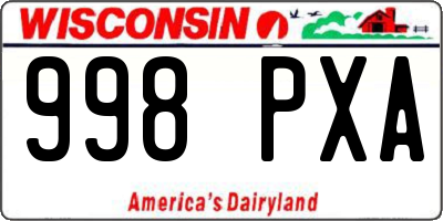 WI license plate 998PXA
