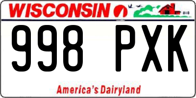 WI license plate 998PXK